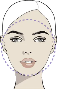 Round face shape illustration