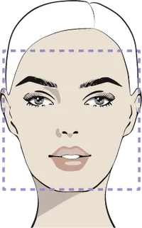Square face shape illustration